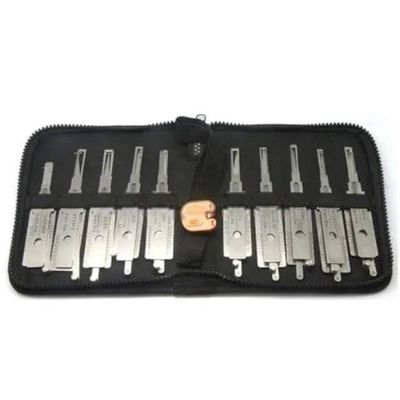 잠금 픽 도구 키트 10pcs 잠금공에 대한 범용 자동 디코더 도구 0.5kg 무게