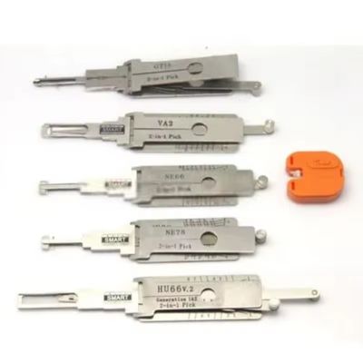 잠금 픽 도구 키트 10pcs 잠금공에 대한 범용 자동 디코더 도구 0.5kg 무게